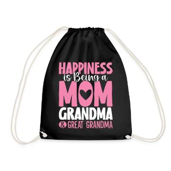 Le bonheur, c’est d’être une maman, une grand-mère et une grande - Sac de sport léger - noir - Devant