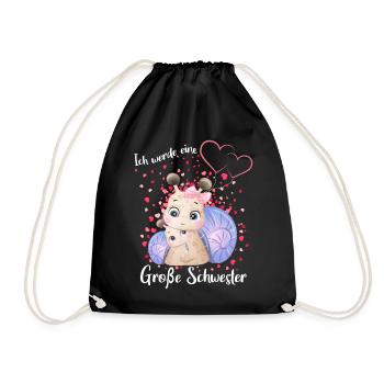 I'm going to be a big sister in 2025 - Drawstring Bag - black - Front