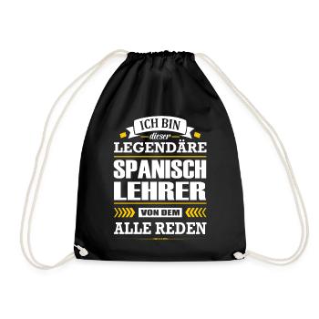 Ich Bin Dieser Legendäre Spanischlehrer Lehrer - Turnbeutel - Schwarz - Vorne
