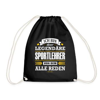 Ich Bin Dieser Legendäre Sportlehrer Lehrer - Turnbeutel - Schwarz - Vorne