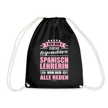 Ich Bin Diese Legendäre Spanischlehrerin Lehrerin - Turnbeutel - Schwarz - Vorne