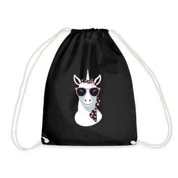 Licorne Maman Licornes Élégantes Amoureux - Sac de sport léger - noir - Devant