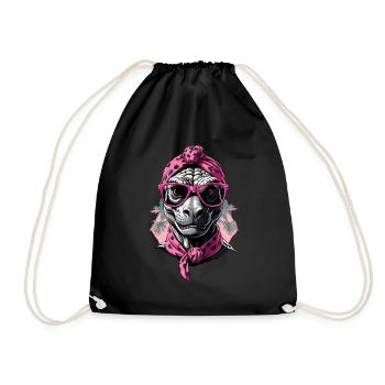 Funny Dinosaur Mom Mom Dinosaur Style - Drawstring Bag - black - Front