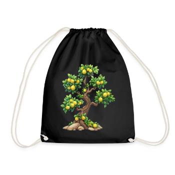 Lemon Tree, Natural Idyll, Refreshment - Drawstring Bag - black - Front