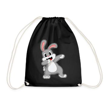 Bunny Hip Hop Dance - Drawstring Bag - black - Front