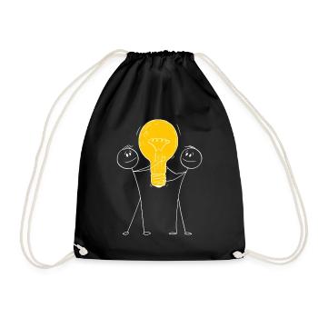 Inner light illuminate the outside - Drawstring Bag - black - Front