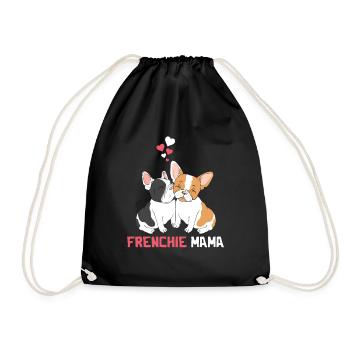 Best French Bulldog Mom - Drawstring Bag - black - Front