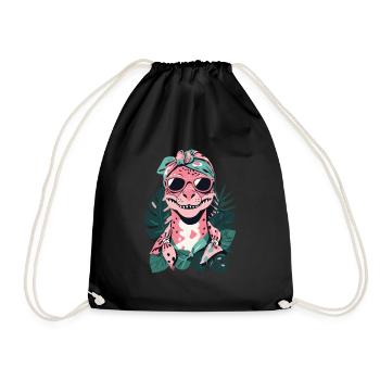 Drôle Dinosaure Maman Cool Dino Femme Style - Sac de sport léger - noir - Devant