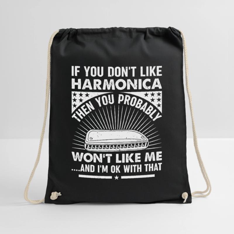 Harmonica Player Harmonica Lover Harmonica Musicia Turnbeutel