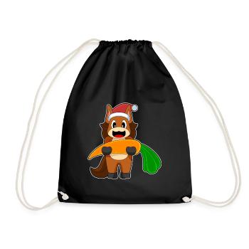 Carotte de Noël cheval - Sac de sport léger - noir - Devant