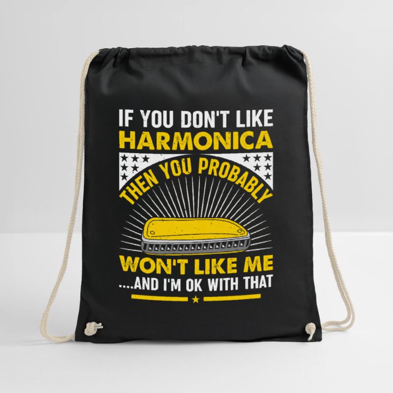 Harmonica Musiciain Harmonica Player Harmonica Lov Sac de sport léger