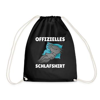 Chemise de nuit officielle Axolotl Cute Animals Relax - Sac de sport léger - noir - Devant