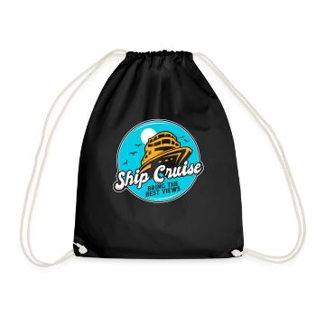Ship Cruise Bring The Best Views Cruise Ship - Drawstring Bag - black - Front