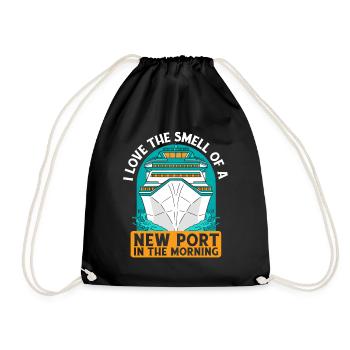 J’adore l’odeur d’une croisière en bateau de croisière dans un nouveau port - Sac de sport léger - noir - Devant