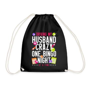 Bingo Player Husband Wife Driving - Drawstring Bag - black - Front