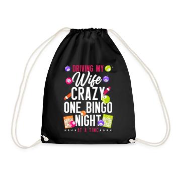Bingo Player Husband Wife Driving - Drawstring Bag - black - Front