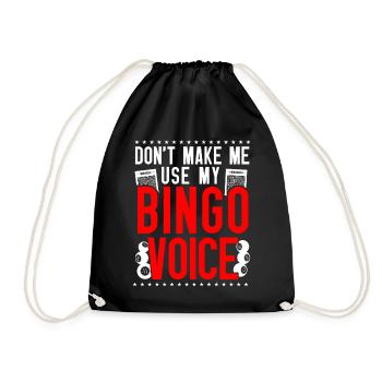 Joueur de bingo, ne m’oblige pas à utiliser mon - Sac de sport léger - noir - Devant