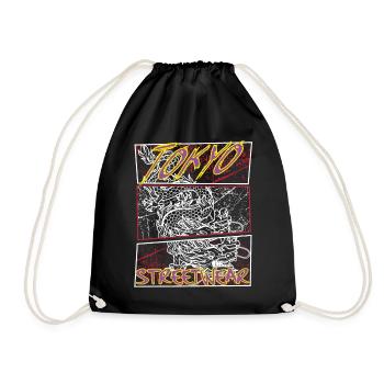 Japan japanischer Drache Streetwear - Turnbeutel - Schwarz - Vorne