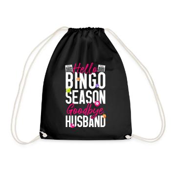 Bingo Player Husband Wife Hello - Drawstring Bag - black - Front