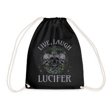 Live Love Lucifer Goth Festival Death Metal - Drawstring Bag - black - Front