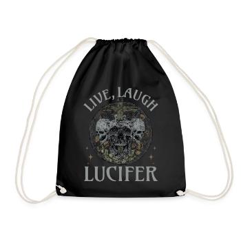 Live Love Lucifer Goth Festival Death Metal - Drawstring Bag - black - Front