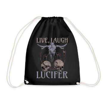 Live Love Lucifer Goth Festival Death Metal - Drawstring Bag - black - Front