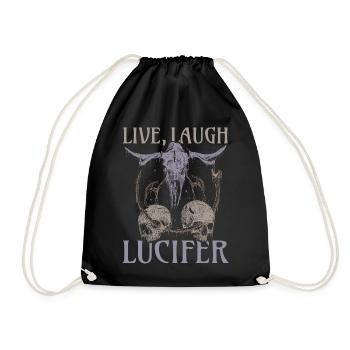 Live Love Lucifer Goth Festival Death Metal - Drawstring Bag - black - Front