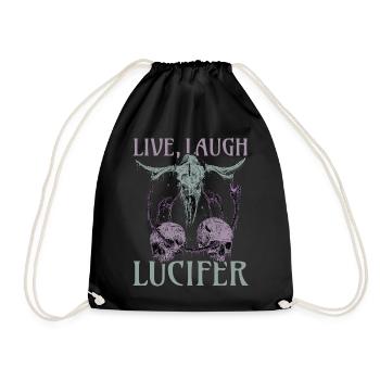 Live Love Lucifer Goth Festival Death Metal - Drawstring Bag - black - Front