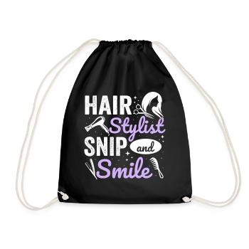Hairdresser Hair Stylist Hair Salon Barber Hairdresser - Drawstring Bag - black - Front
