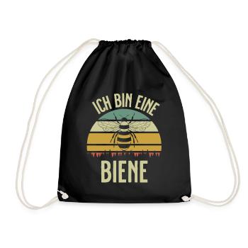 Beekeeper Tshirt Honey Bee Beekeeping Beekeeper - Drawstring Bag - black - Front