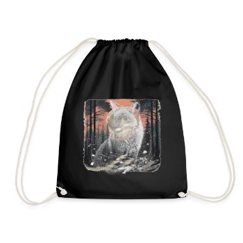 Forêt, Renard, Animaux De La Forêt, Faune, Renards, Nature, Rétro - Sac de sport léger - noir - Devant