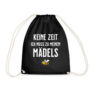 Beekeeper Tshirt Honey Bee Beekeeping Beekeeper - Drawstring Bag - black - Front