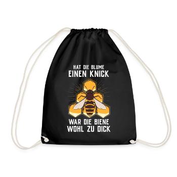 Beekeeper Tshirt Honey Bee Beekeeping Beekeeper - Drawstring Bag - black - Front