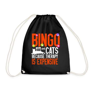 Bingo Player Cat Bingo And Cats - Turnbeutel - Schwarz - Vorne