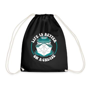La vie est meilleure lors d’une croisière Croisière en bateau de croisière - Sac de sport léger - noir - Devant