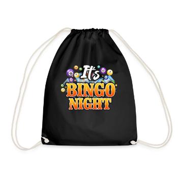 Bingo Player It's Bingo Night - Drawstring Bag - black - Front