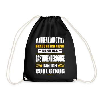 Markenklamotten Brauche Ich Nicht Gastroenterologe - Turnbeutel - Schwarz - Vorne