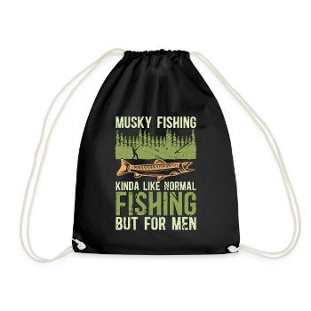 Pêche musquée un peu comme un amateur de canne à pêche normal - Sac de sport léger - noir - Devant
