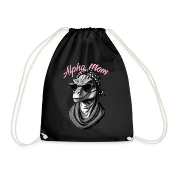Alpha Maman Drôle Dinosaure Maman Cool Dino - Sac de sport léger - noir - Devant
