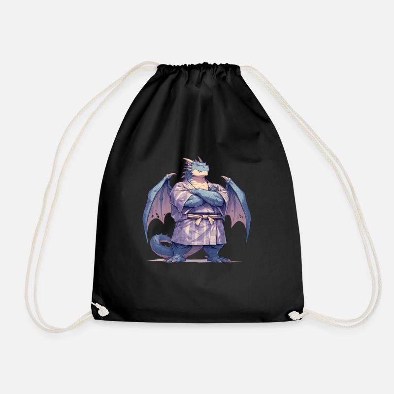 Drache Sumo Ringer Japanisch Kawaii Drache - Turnbeutel - Schwarz