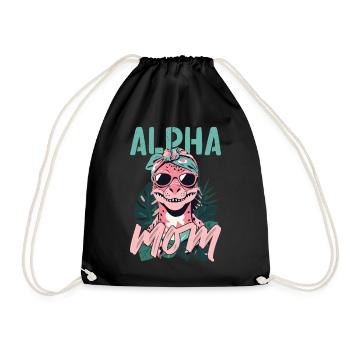 Alpha Maman Drôle Dinosaure Maman Dinos Cool - Sac de sport léger - noir - Devant