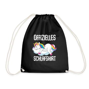 Chemise de nuit officielle Licorne - Sac de sport léger - noir - Devant