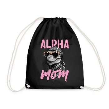 Alpha Mom Drôle Dinosaure Maman Style Dinosaure - Sac de sport léger - noir - Devant