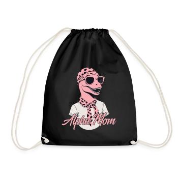 Alpha Maman Drôle Dinosaure Maman Dinos Cool - Sac de sport léger - noir - Devant