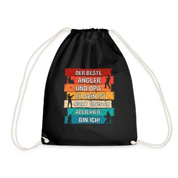 Être le meilleur pêcheur et le meilleur grand-père n’est pas facile - Sac de sport léger - noir - Devant