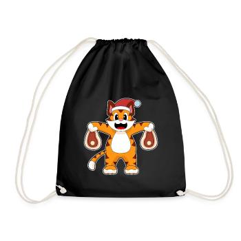 Viande de Noël tigrée - Sac de sport léger - noir - Devant