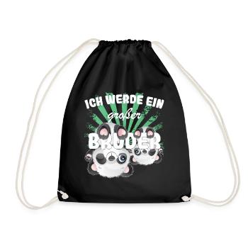 Annonce de la prochaine génération | Je vais être un grand frère en 2025 - Sac de sport léger - noir - Devant