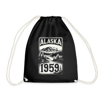 Alaska - State since 1959 - Drawstring Bag - black - Front