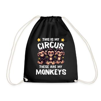 Fête des mères Maman Famille Enfants Singes Chimpanzés - Sac de sport léger - noir - Devant