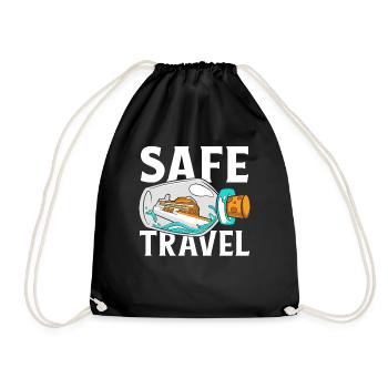 Safe Travel Cruise Ship Cruising Crew Cruise - Drawstring Bag - black - Front